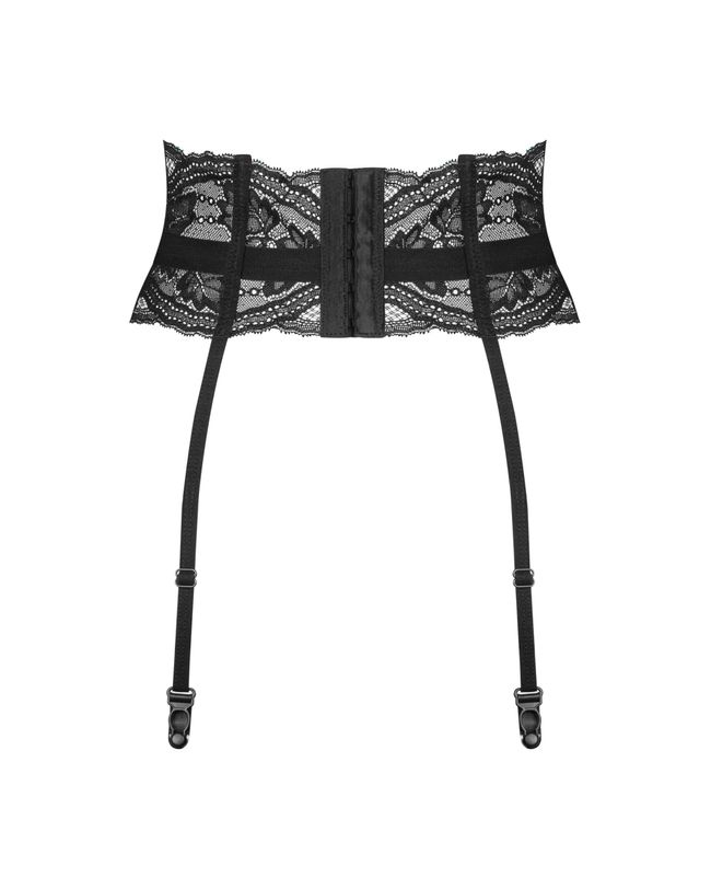 Obsessive Nutris Garter Belt, Black, M, L