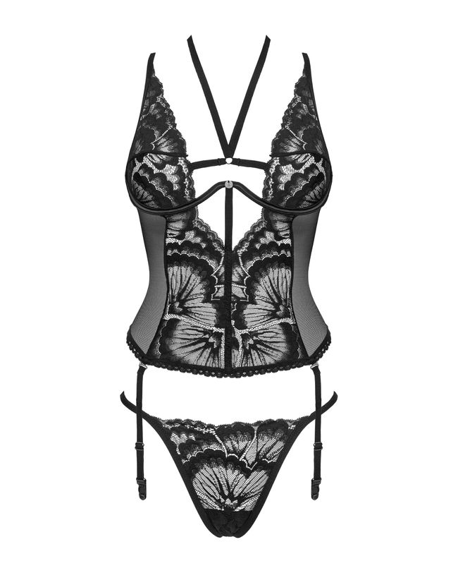 Sexy Lace Corset Obsessive Alessya corset, Black, M, L