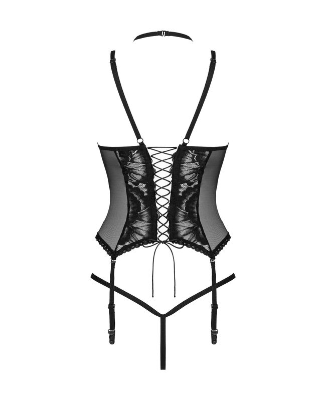 Корсет Obsessive Alessya corset Чорний M/L 95862 фото