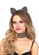 Гламурний набір «Кішка» зі стразами: чокер та вушка Leg Avenue Cat ear headband & choker set  SO7952 фото 2