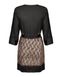 Beautiful Peignoir Obsessive Allunes Black with Leopard Lace, Black, 2XL, 3XL, 2XL/3XL