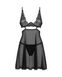 Transparent Babydoll Chemise Obsessive Nutris Babydoll, Black, M, L