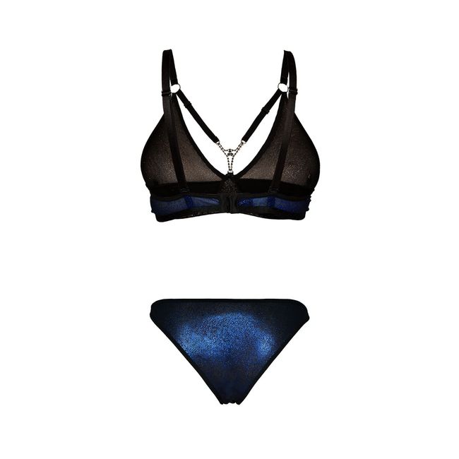Сексуальный комплект Anais Luxury Lingerie Harlo Blue Set (без пояса) 96417 фото