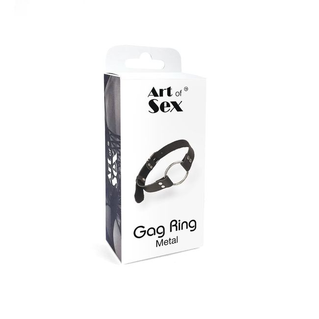 Кляп Металеве кільце з натуральної шкіри Art of Sex Gag Ring Metal SO6790 фото