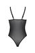 Transparent bodysuit Passion KERRIA BODY ECO with balcony top, Black, 2XL, 3XL, 2XL/3XL