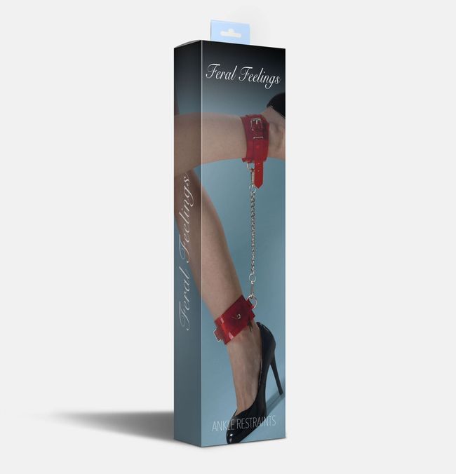 Поножі Feral Feelings Ankle Restraints Red Trasparent Червоні One Size