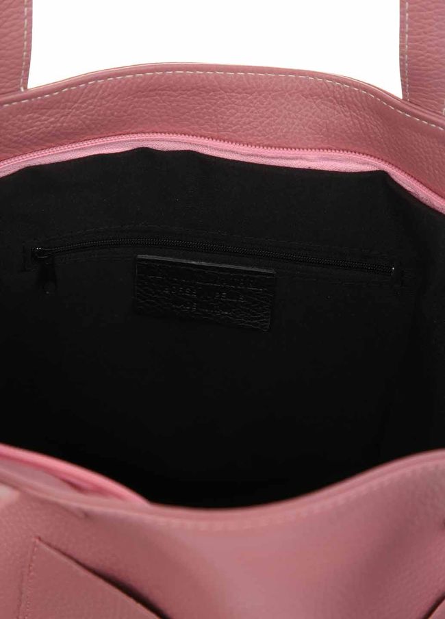 Большая кожаная сумка Italian Bags 13341 13341_roze фото