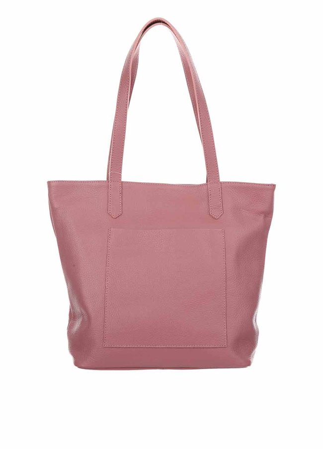 Велика шкіряна сумка Italian Bags 13341 13341_roze фото