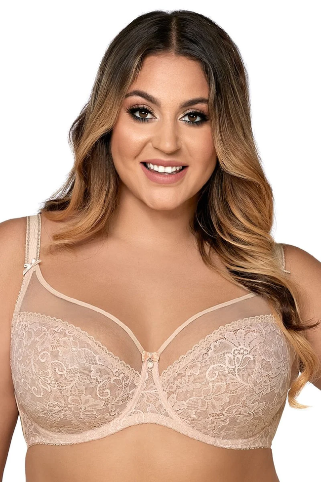 Bra with soft cup Ava Crystal AV 1396 Beige 75L