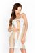 Bodystocking dress mesh with straps Passion BS027, White, S, M, L, S/M/L