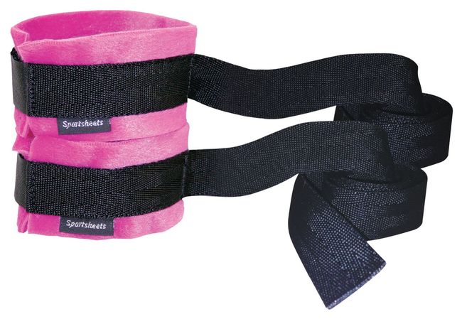 Наручники Sportsheets Kinky Pinky Cuffs тканинні, зі стрічками для фіксації SO1313 фото
