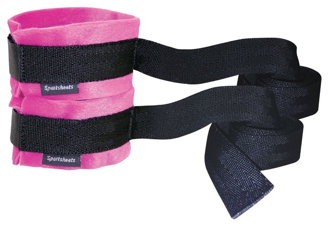 Наручники Sportsheets Kinky Pinky Cuffs тканевые, с лентами для фиксации SO1313-SO-T фото