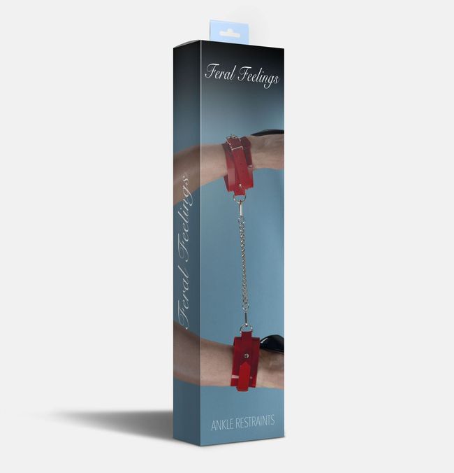 Поножи Feral Feelings Ankle Restraints Красные One Size