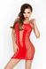 Bodystocking dress mesh straps Passion BS027, Red, S, M, L, S/M/L