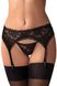 Garter Belt with Thong Lace Obsessive Catia, Black, S, M, S/M