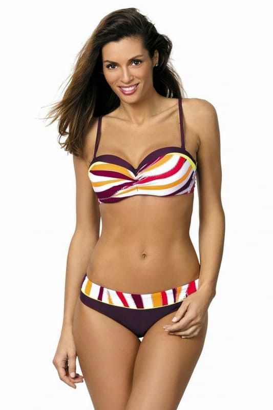 Two-piece balconette swimsuit Marko 327-1 Carlotta Plum L