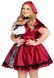 Erotic costume of Little Red Riding Hood Leg Avenue Gothic Red Riding Hood Red-white-black 3X/4X (3XL/4XL)