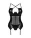 Корсет Obsessive Norides corset под кожу Черный XL/2XL 99211 фото 5