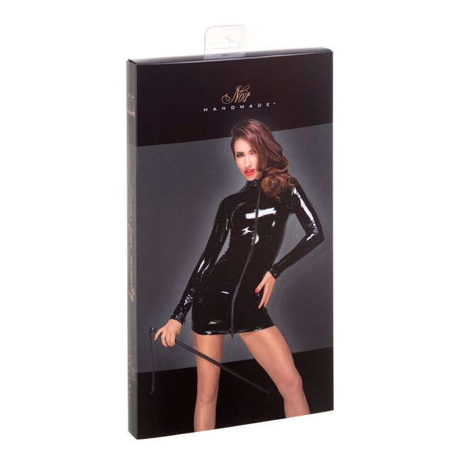 Міні-сукня лакова Noir Handmade F187 PVC mini dress Чорне 2XL