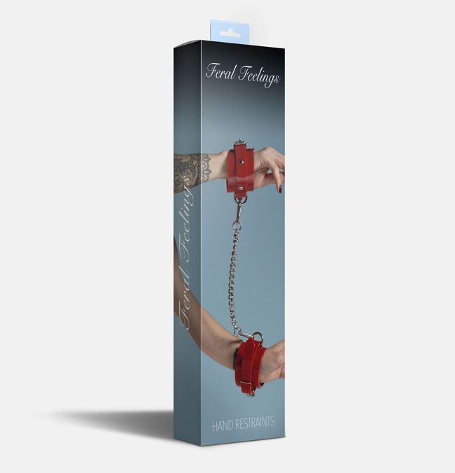 Handcuffs Feral Feelings Hand Restraints, Red, ONE SIZE, ONE SIZE