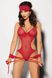 Bodysuit with mask and handcuffs Angels Newer Sin Dagoma Red 2XL