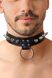 Men's Leather Choker with Spikes Art of Sex Stiles Leather and Spikes Black One Size