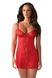 Obsessive Heartina chemise with panties, Red, L, XL, L/XL