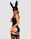 Эротический игровой костюм зайки Obsessive Bunny costume Черный S/M 84245 фото 2