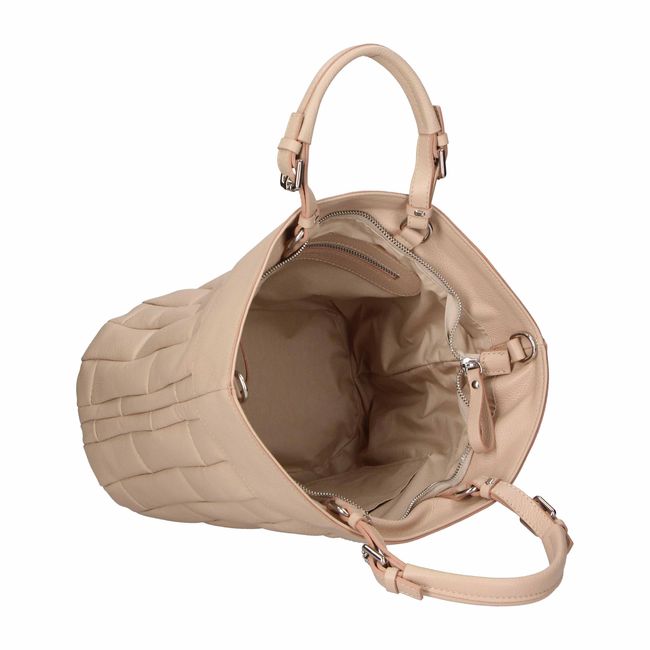 Велика шкіряна сумка Italian Bags sef0054 sef0054_beige фото