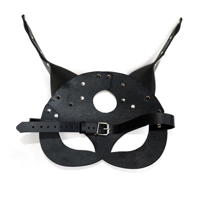 Leather Mask Art of Sex Lucifer, Black, ONE SIZE, ONE SIZE