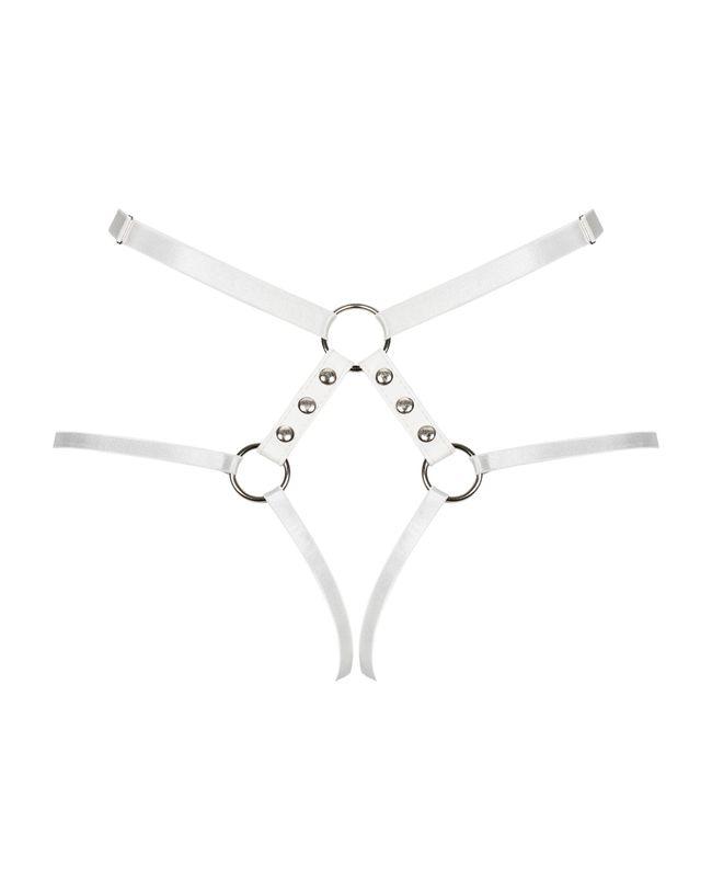 Harness-panties Obsessive A758, White, XL, 2XL