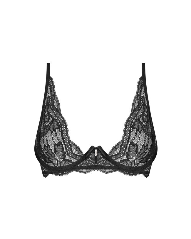 Obsessive Nutris Lace Soft Cup Bra, Black, XS, S