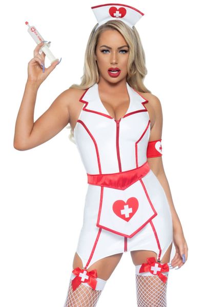 Nurse Suit Leg Avenue Vinyl ER Hottie White XS