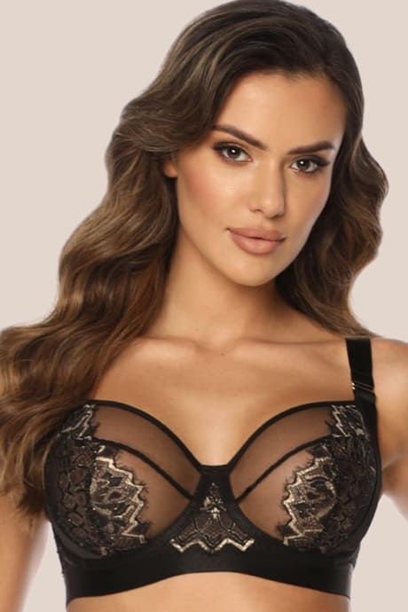 Soft cup bra Kinga Shimmer SC-1073, Black, 90F