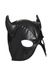 Маска Master Series Dungeon Demon Bondage Mask with Horns Чорна One Size
