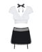 Эротический костюм секретарши Obsessive Secretary costume Черно-белый S/M 84251 фото 7