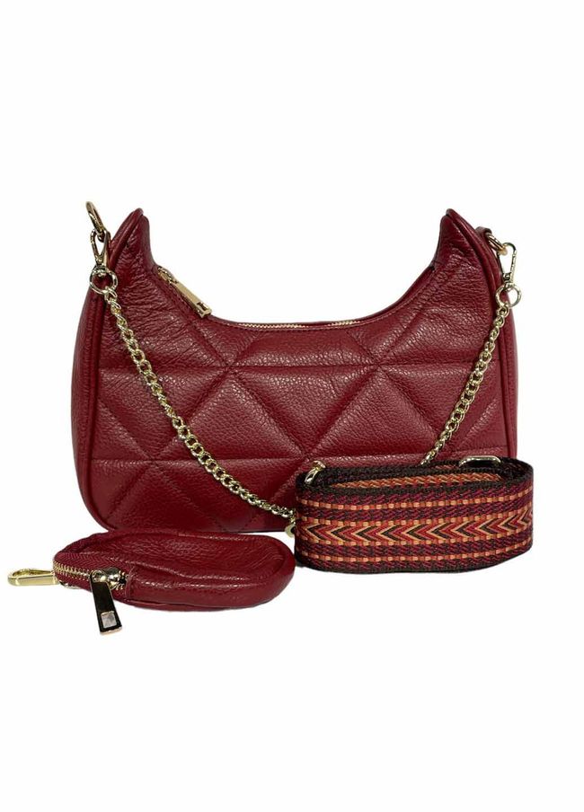 Клатч кожаный с цепочкой Italian Bags 11816 11816_red фото