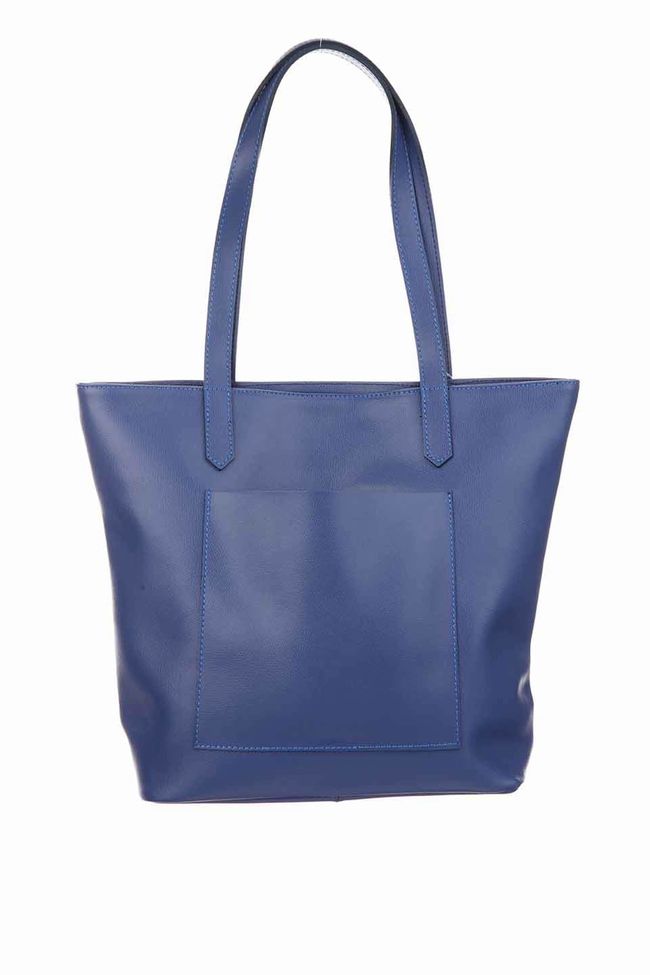 Большая кожаная сумка Italian Bags 13341 13341_blue фото