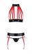 Set of straps Passion AZIZA SET Red-black L/XL