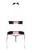 Set of straps Passion AZIZA SET Red-black L/XL