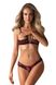 Open bust and panties set Obsessive Tulia set otwarty Black-raspberry S/M