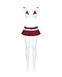 Эротический игровой костюм школьницы Obsessive Schooly Бело-красный L/XL 52402 фото 5
