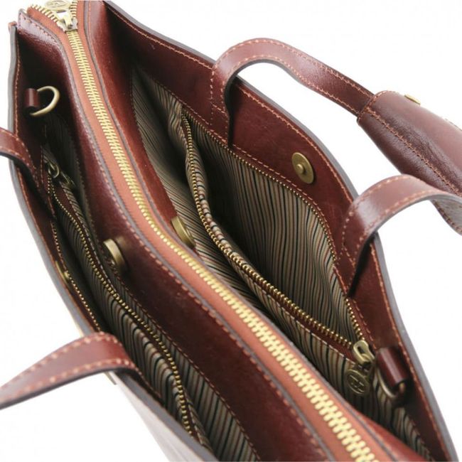 PALERMO - Женский портфель на 3 отделения из кожи Tuscany Leather TL141343 1343_1_2 фото