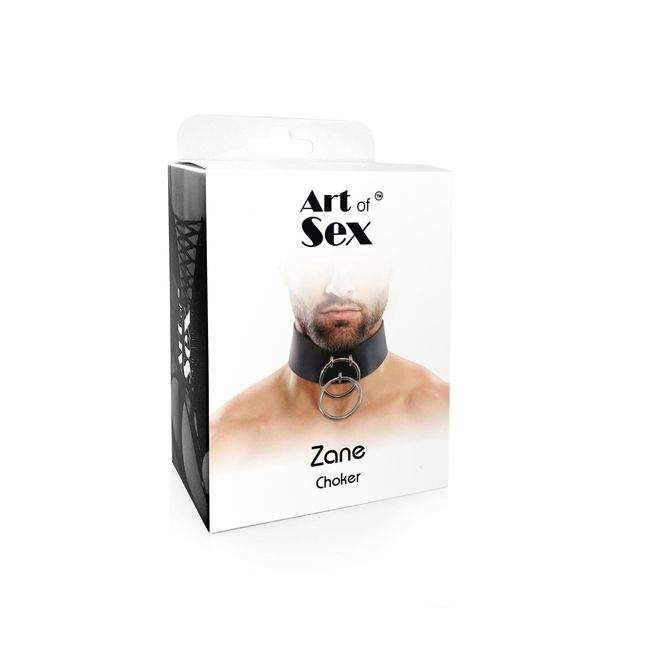 Men's leather choker Art of Sex Zane Collar Black One Size