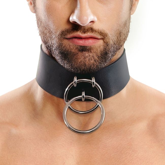 Men's leather choker Art of Sex Zane Collar Black One Size