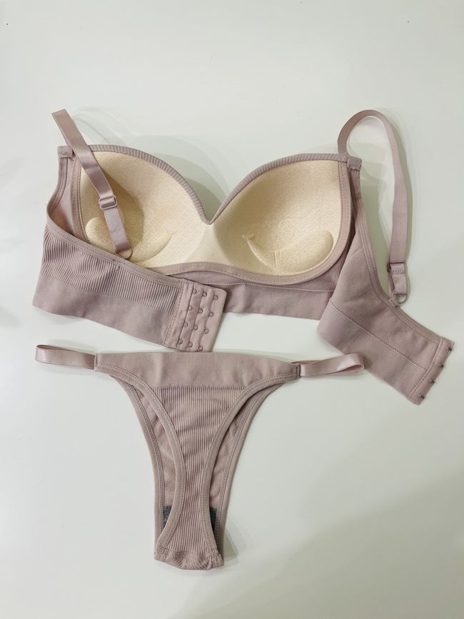 Lingerie set bra and panties Beisdanna 1306 Pink One Size