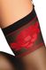 Belted stockings Livia Corsetti Amarachia 20 den Black with red 2