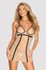 Shirt and thong Obsessive Nudelia chemise Nude L/XL