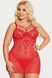 Transparent nightgown Softline Aldona, Red, 3XL, 3XL