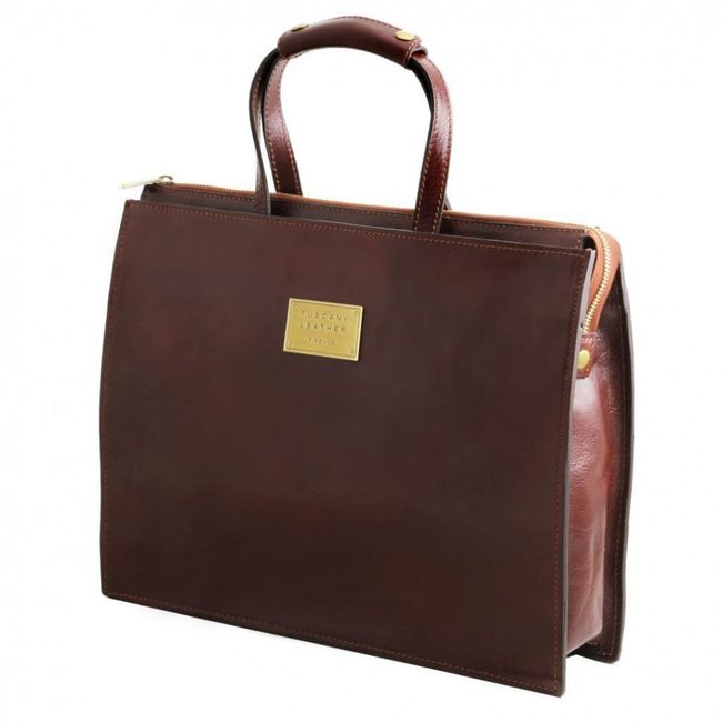 PALERMO - Жіночий портфель на 3 відділення зі шкіри Tuscany Leather TL141343 1343_1_4 фото